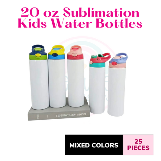 20 Oz Sublimation Kids Water Bottle