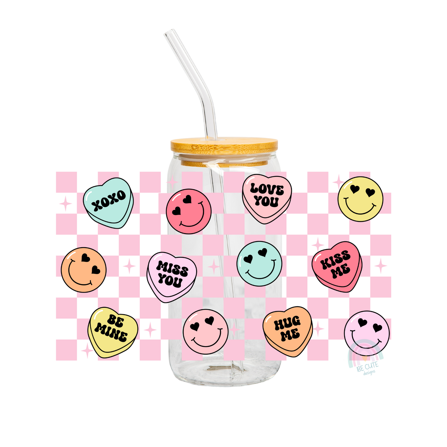 Smile Candy Heart - 16 oz Libbey Cup Wrap