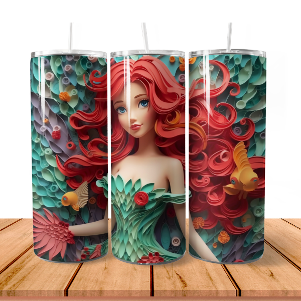 3D Mermaid Tumbler