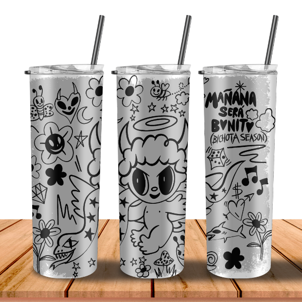 KG Devil Angel Gray Tumbler