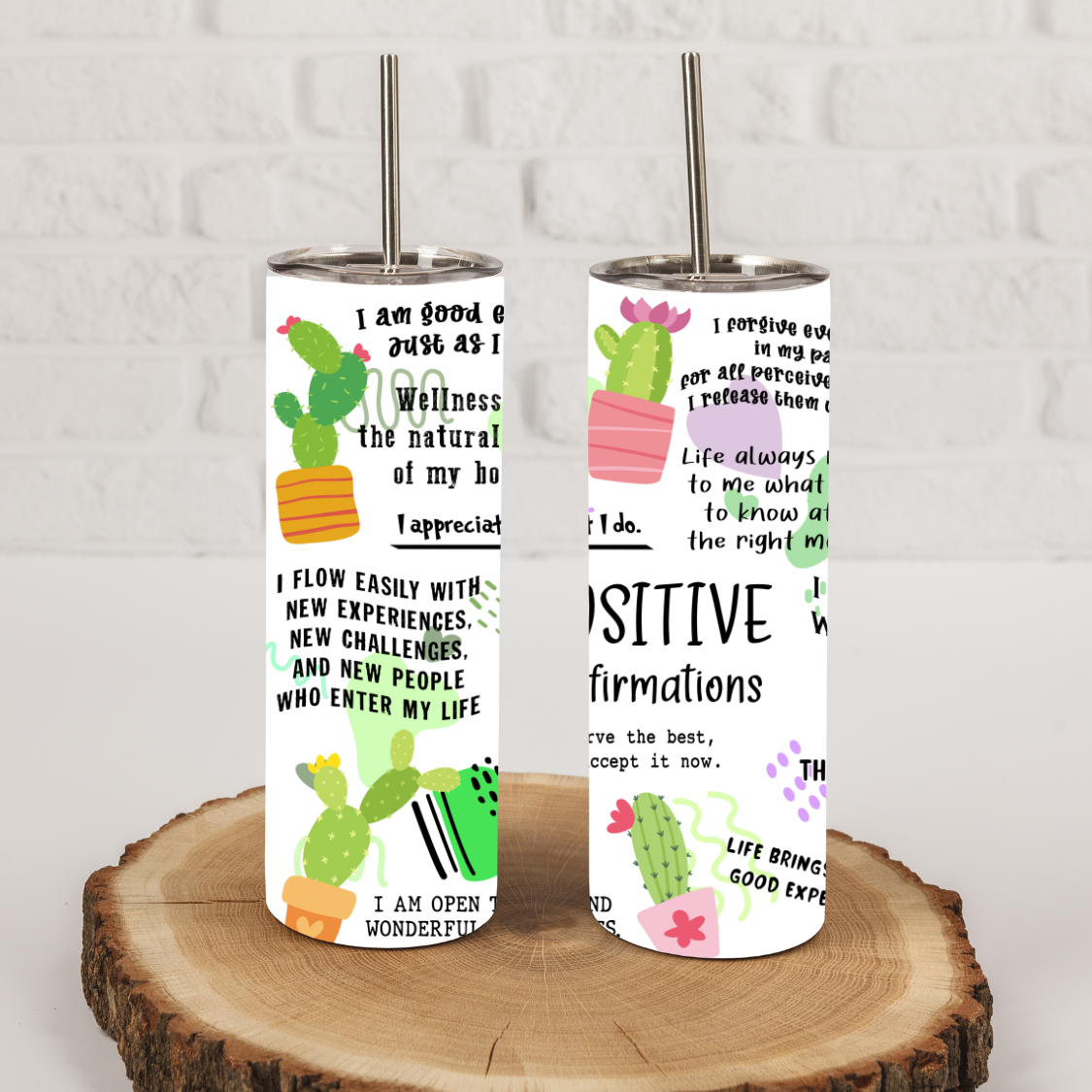Cactus Affirmation Tumbler