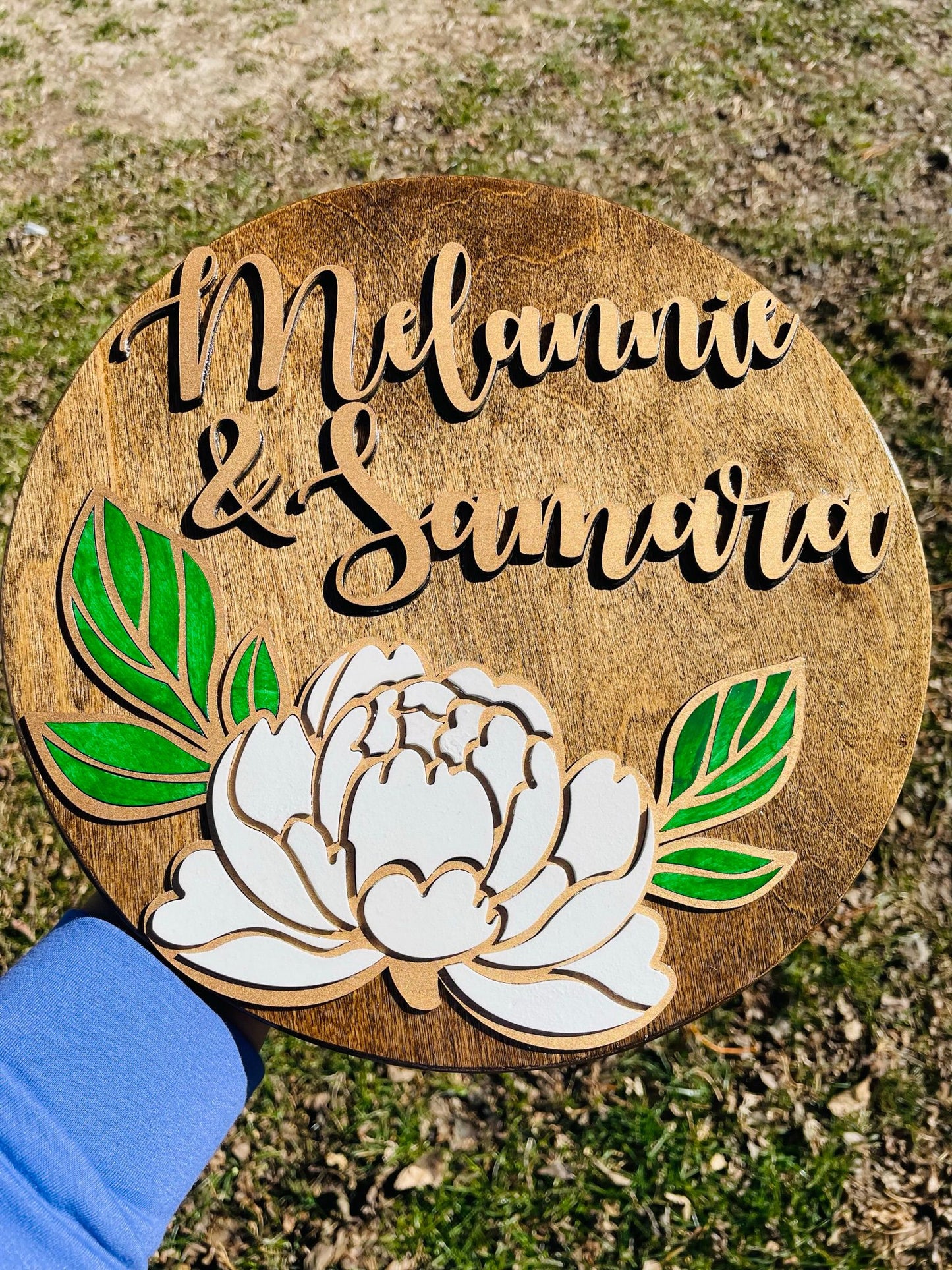 Signo de nombre de guardería hecho a mano personalizado