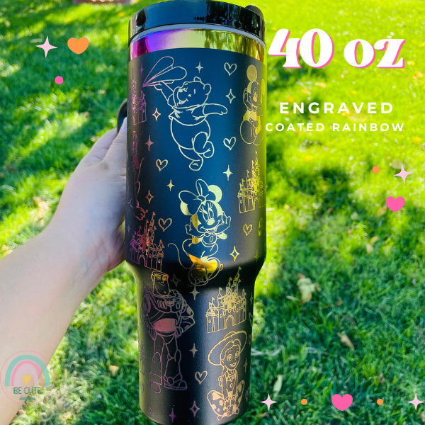 40 oz movies engraved tumbler