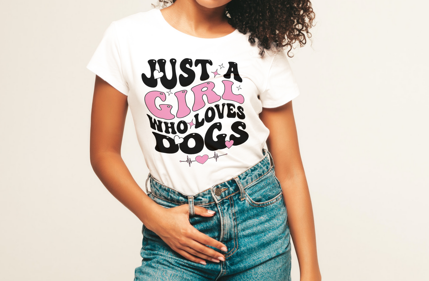Camiseta Sólo una chica que ama los perros