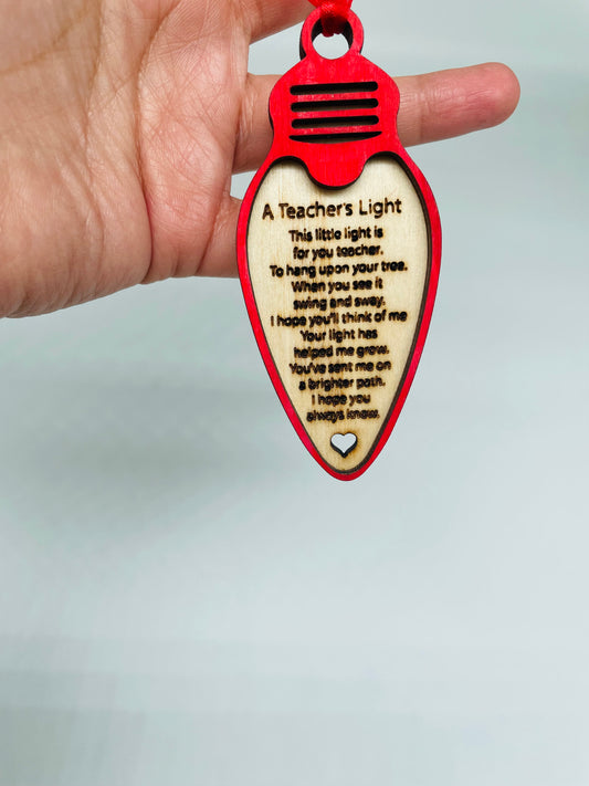 Teachers Light Ornament