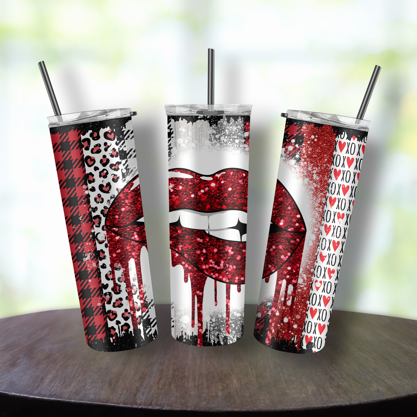 Dripping Lips Red Sublimation Print