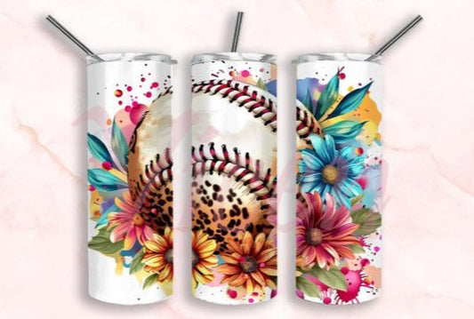 Leopard Baseball  Tumbler